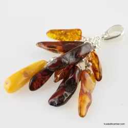 Dangling pieces Baltic amber pendant