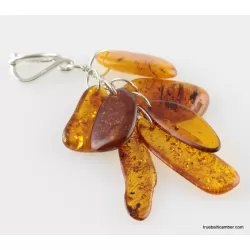 Dangling pieces Baltic amber pendant