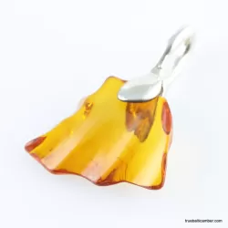 Small Baltic amber CARVED pendant