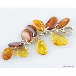 Dangling pieces Baltic amber pendant