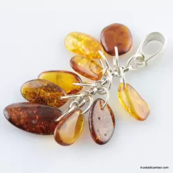 Dangling pieces Baltic amber pendant