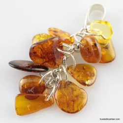 Dangling pieces Baltic amber pendant