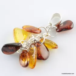 Dangling pieces Baltic amber pendant