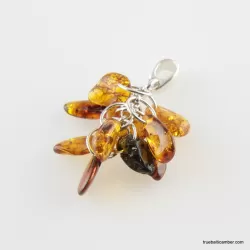 Dangling pieces Baltic amber pendant