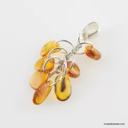 Dangling pieces Baltic amber pendant