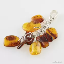 Dangling pieces Baltic amber pendant
