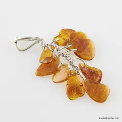 Dangling pieces Baltic amber pendant