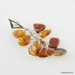 Dangling pieces Baltic amber pendant