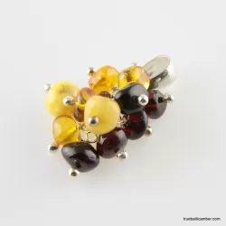Grape multi Baltic amber dangle pendant