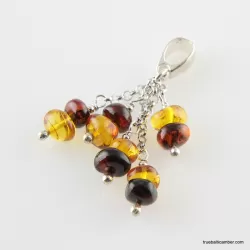 Grape Baltic amber dangle pendant
