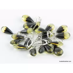 10 Faceted drops Baltic amber earrings