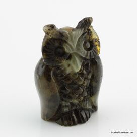 Carved Genuine BALTIC AMBER - Owl