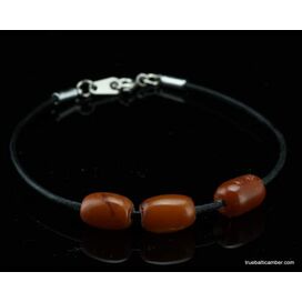 Baltic amber beaded string bracelet
