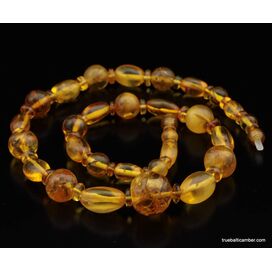 Vintage combination Round beads Baltic amber necklace