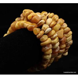 Vintage Egg Yolk Baltic amber beaded necklace or bracelet