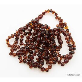 10 Ruby BAROQUE Baltic amber teething bracelets
