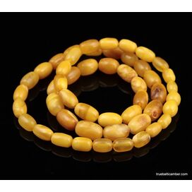 Vintage Egg Yolk BARREL Baltic amber unisex necklace