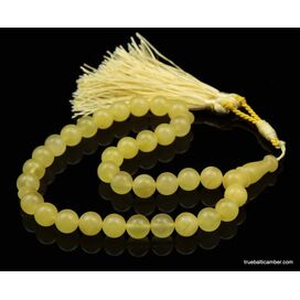 Islamic 33 BUTTER Baltic amber Prayer ROUND beads