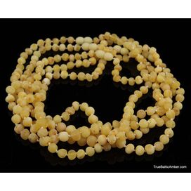 5 Raw Butter BAROQUE beads Baltic amber necklace