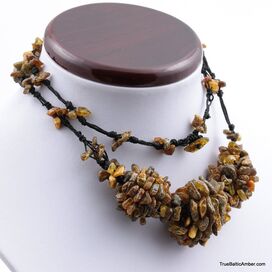 Handmade Artisan Healing BALTIC AMBER Knotted Necklace