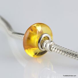 Honey Baltic amber PANDORA style bead