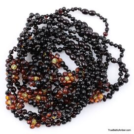 10 Flower BAROQUE Baby teething Baltic amber necklaces