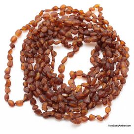 10 Cognac Raw BEANS Baby Baltic amber teething necklaces