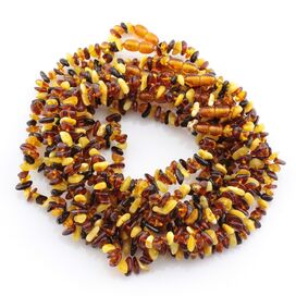 10 Big Multi CHIPS Baltic amber teething necklaces 32cm