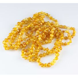 8 Butter Baltic Amber Anklets 25cm