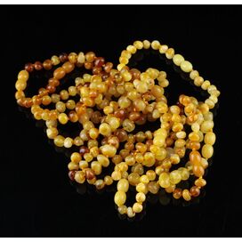 10 Butter BAROQUE Baltic amber adult bracelets 20cm