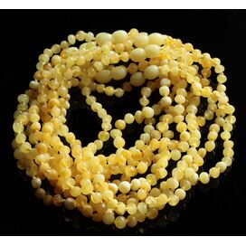 9 Butter BAROQUE Baby teething Baltic amber necklaces 32cm