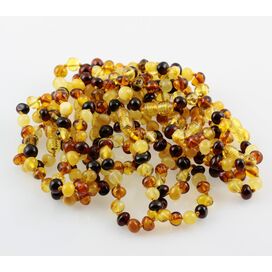 10 Multi BAROQUE Baltic amber adult bracelets 21cm
