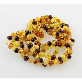 5 Multi BAROQUE Baltic amber adult bracelets 21cm