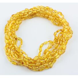 10 Honey BEANS Baltic amber adult wholesale necklaces 45cm
