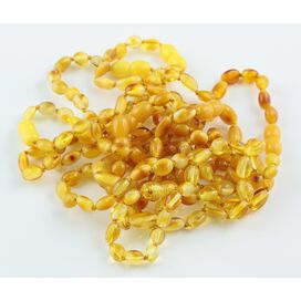 10 Butter BEANS Baltic amber adult bracelets 19cm