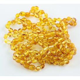 10 Honey BEANS Baltic amber adult bracelets 19cm