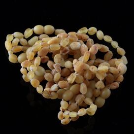 10 Raw Butter BEANS Baltic amber teething Baby bracelets 14cm