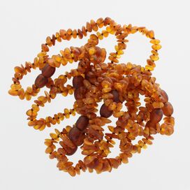 10 Raw Cognac CHIPS Baltic amber teething bracelets 14cm