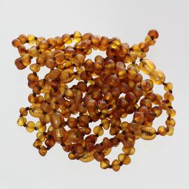 10 Raw Cognac BAROQUE Baltic amber teething bracelets 16cm