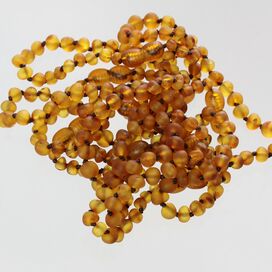 10 Raw Cognac BAROQUE Baltic amber teething bracelets 16cm