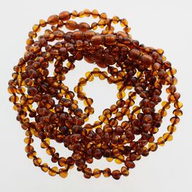 10 Pop BROQUE Baby teething Baltic amber necklaces 28cm