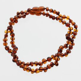 2 BROQUE Baby teething Baltic amber necklaces 28cm