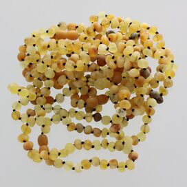 9 Raw Mix Baltic Amber Anklets 25cm