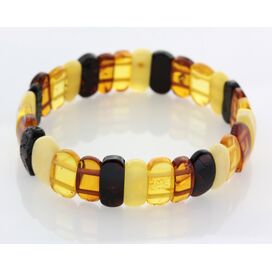 Multi pieces Baltic amber stretchy bracelet 20cm
