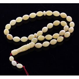 Islamic 33 Prayer OLIVE Baltic amber beads rosary