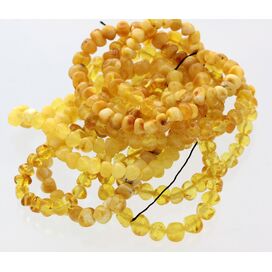 10 Butter BAROQUE Baltic amber stretchy bracelets 19cm