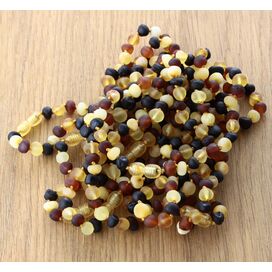 10 Raw Multi Baltic Amber Anklets 25cm