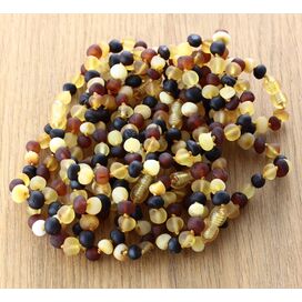 10 Raw Multi Baltic Amber Anklets 25cm