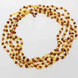 5 Multi2 BAROQUE Baltic amber adult necklaces 51cm