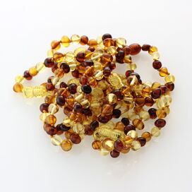 10 Multi BAROQUE Baltic amber teething bracelets 14cm